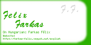 felix farkas business card